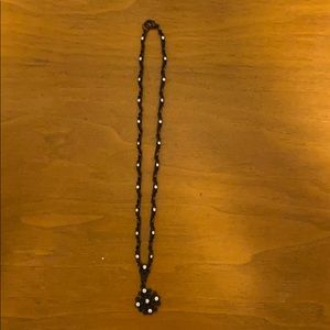Black funky metal choker with crystal detailing